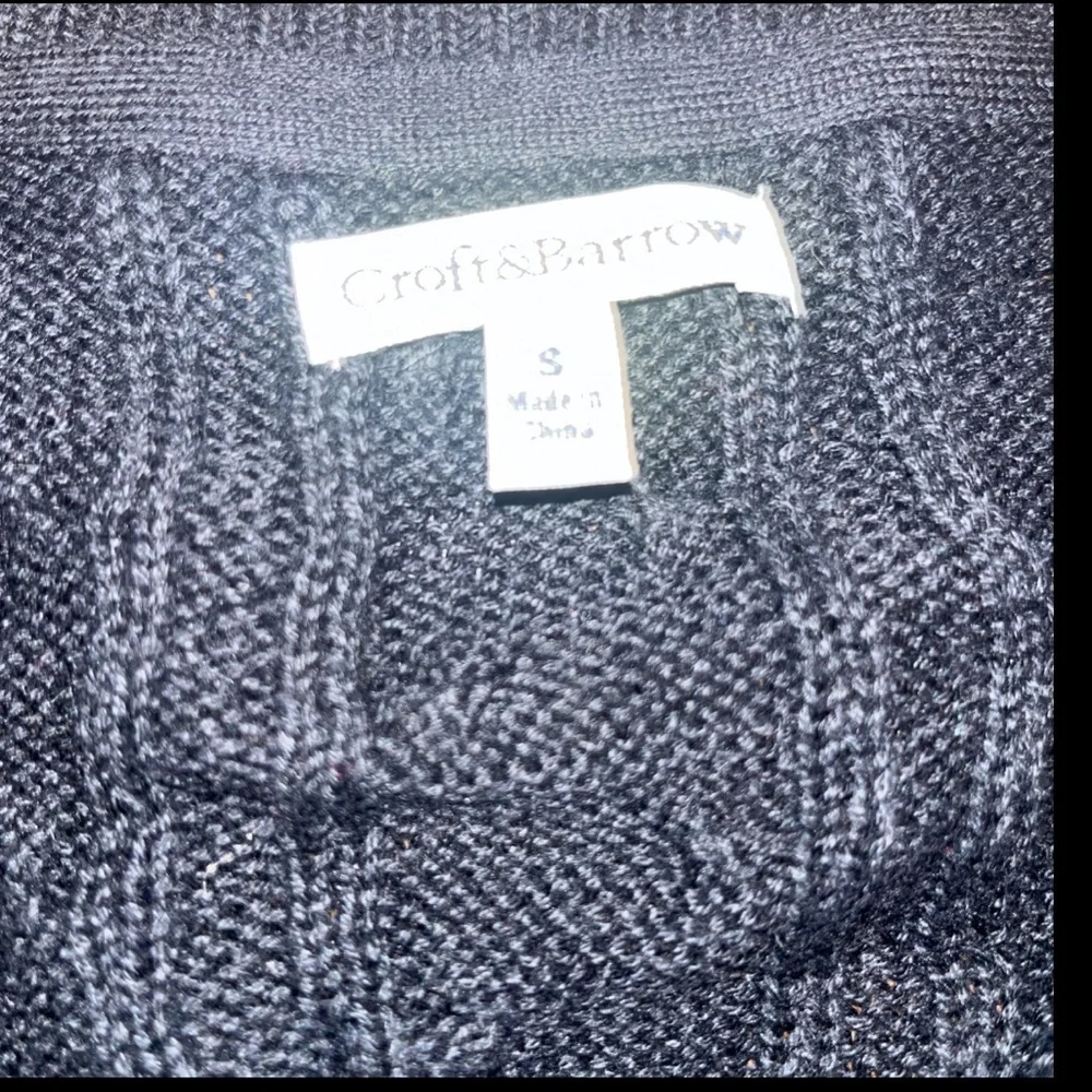 Cracker & Barrel Women Black Cable Knit 100% Cotton Cardigan 3 Button’s Sweater